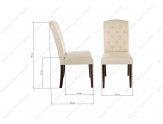 Menson dark walnut  / fabric cream