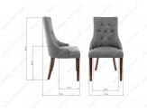 Elegance dark walnut / fabric grey