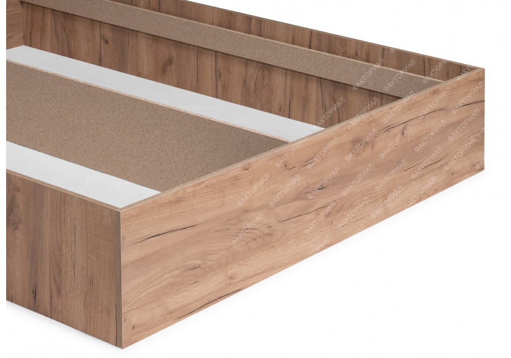 Двуспальная кровать Taika 160х200 дуб золотой / камень темный