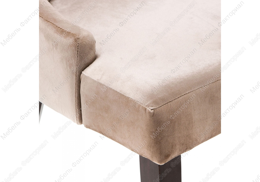 Elegance dark walnut / fabric beige